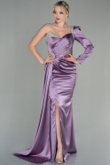 Abendkleid Lang Satin Lavendel ABU2831