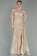 Gold Abendkleid Lang ABU2706