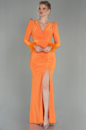 Robe De Soirée Longue Orange ABU2804