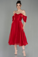 Abendkleid Midi Rot ABK1850