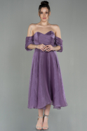 Abendkleid Midi Lavendel ABK1850