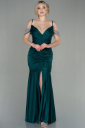 Abendkleid im Meerjungfrau-Stil Lang Smaragdgrün ABU2899