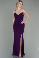 Violette Abendkleid İm Meerjungfrau-Stil Lang ABU2160