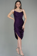 Violett dunkel Abendkleid Midi ABK1933