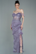 Lavendel Abendkleid Lang ABU1596