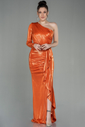 Abendkleid Lang Orange ABU2944