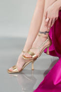 Party-Schuhe Lackleder Gold ABR1108