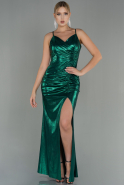 Abendkleid im Meerjungfrau-Stil Lang Smaragdgrün ABU3065
