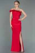 Abendkleid im Meerjungfrau-Stil Lang Rot ABU3048