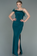 Abendkleid im Meerjungfrau-Stil Lang Smaragdgrün ABU3048