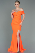 Abendkleid Lang Orange ABU3156