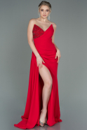 Rot Abendkleid Lang ABU3069