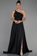 Abschlusskleid Lang Chiffon Schwarz ABU3204