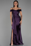 Abschlusskleid Lang Violett dunkel ABU3240