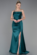 Abschlusskleid Lang Satin Smaragdgrün ABU3267