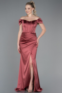 Abendkleid Lang Satin Zimtfarben ABU3269