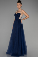 Abendkleid Lang Marineblau ABU3311