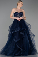 Designer Abendkleid Lang Marineblau ABU3315