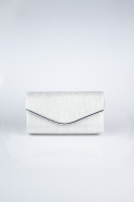 Silber Briefumschlag-Tasche Glitzernd SH810