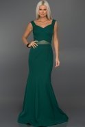 Abendkleid im Meerjungfrau-Stil Lang Smaragdgrün ABU083