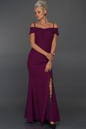 Abendkleid im Meerjungfrau-Stil Lang Violett ABU125