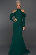 Langes Abendkleid Smaragdgrün C7253