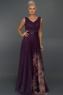 Langes Abendkleid Violett ST5253
