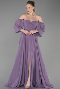 Abschlusskleid Lang Chiffon Lavendel ABU2457
