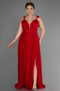 Abendkleider in Großen Größen Lang Rot ABU3174