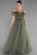 Abendkleid Lang Khaki ABU3526