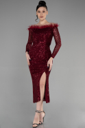 Partykleid Midi Weinrot ABK1938