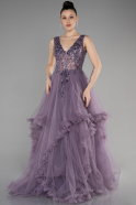 Lavendel Abendkleid Lang ABU3529