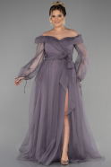 Kleider in Großen Größen Lang Lavendel ABU1535
