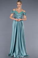 Long Mint Satin Evening Dress ABU3678