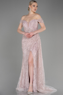 Long Powder Color Haute Couture Dress ABU3796