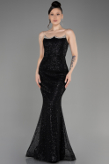 Abschlusskleid Lang Schwarz ABU3850