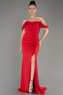 Rot Abendkleid Lang ABU3633