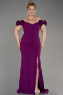 Violett Abschlusskleid In Übergröße Lang ABU3946