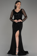 Abendkleid Lang Schwarz ABU3283