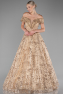 Abendkleid Lang Gold ABU4063