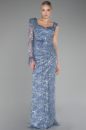 Abendkleid Lang Indigo ABU4062