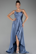 Indigo Abschlusskleid Satin Lang ABU3242