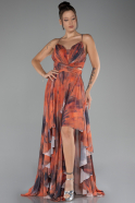 Abschlusskleid Lang Orange ABU4168