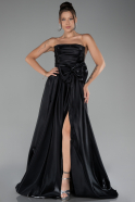 Schwarz Abendkleid Lang ABU4015