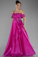 Abendkleid Lang Fuchsie ABU4089