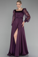 Abendkleid Lang Satin Violette ABU4121