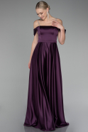 Abendkleid Lang Satin Violette ABU4122