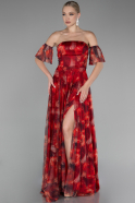 Abendkleid Lang Rot ABU4129