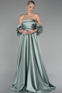 Abschlusskleid Lang Satin Türkis ABU4132