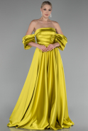 Abschlusskleid Lang Satin Pistaziengrün ABU4132